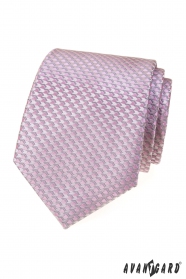 Růžová kravata s moderním vzorem