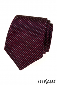 Bordó kravata s barevným vzorem