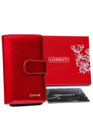 Červená dámská kožená peněženka Lorenti