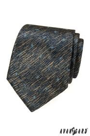 Modro-žlutá žíhaná kravata