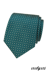 Vzorovaná kravata v odstínu tyrkysové
