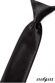 Chlapecká kravata Černá lesk