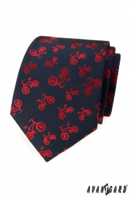 Modrá kravata červené jízdní kolo