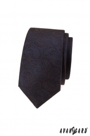 Hnědá strukturovaná kravata s Paisley vzorem