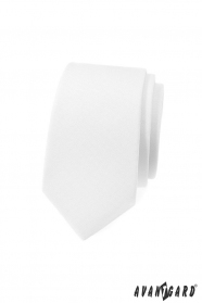 Bílá slim kravata