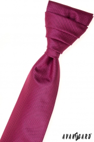 Svatební francouzská kravata fuchsiová jemný vzor