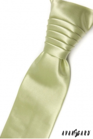 Svatební kravata s kapesníčkem limetková