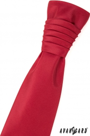 Červená matná svatební kravata