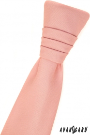 Francouzská chlapecká kravata v pudrové růžové