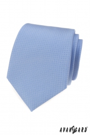 Modrá kravata s tečkami