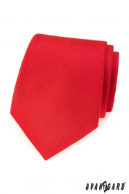 Červená kravata Avantgard s jemnou strukturou