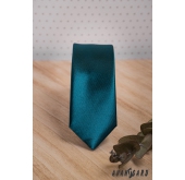Smaragdově zelená úzká kravata - šířka 5 cm