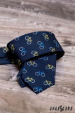 Modrá kravata vzor barevné kolo - šířka 7 cm