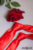 Úzká kravata SLIM červená - šířka 5 cm