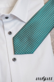 Vzorovaná kravata v odstínu tyrkysové - šířka 7 cm