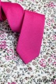 Fuchsiová matná kravata - šířka 7 cm