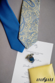 Modrá pánská kravata v matném provedení - šířka 7 cm