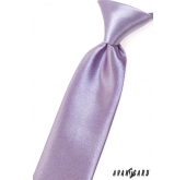 Chlapecká kravata - Lila lesklá - délka 31 cm