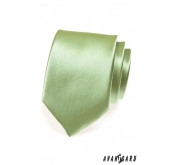Kravata jednobarevná středně zelená s leskem - šířka 7 cm