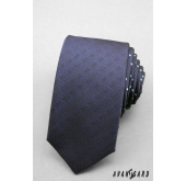 Úzká kravata SLIM tmavěmodrá s puntíky - šířka 5 cm