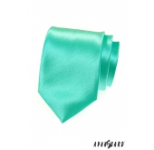Pánska kravata mořská zelená - šířka 7 cm