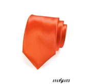Oranžová kravata v setu s kapesníčkem