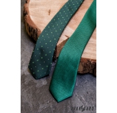 Zelená vzorovaná slim kravata