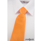 Oranžová chlapecká kravata - délka 31 cm