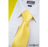Pánská kravata žlutá s leskem - šířka 7 cm