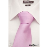 Jednobarevná lesklá kravata Lila