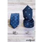 Modrá kravata s motivem PODKOVA