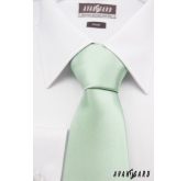 Pánská kravata světle zelená lesk - šířka 7 cm