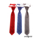 Červená svatební kravata s paisley motivy - uni