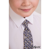 Chlapecká kravata s šedým vzorem 44 cm - délka 44 cm